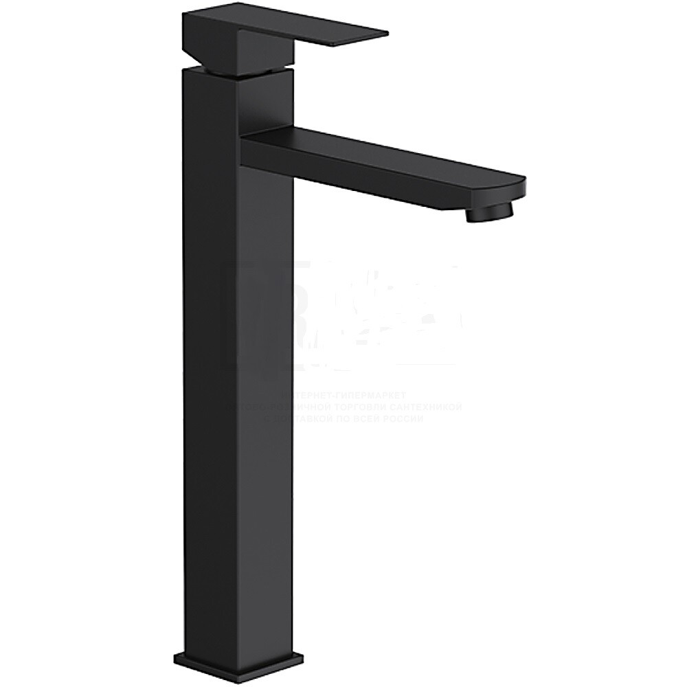 10802-62 Смеситель Тюльпан Frap d-35 на гайке (черный) ВЫСОКИЙ