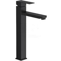 10802-62 Смеситель Тюльпан Frap d-35 на гайке (черный) ВЫСОКИЙ