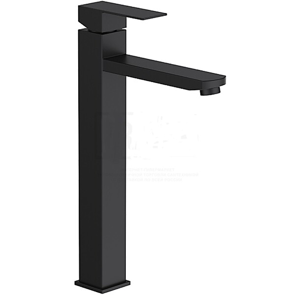 10802-62 Смеситель Тюльпан Frap d-35 на гайке (черный) ВЫСОКИЙ