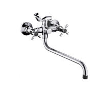 Смеситель Ванна Lemen 1/2 м/к КРЕСТ, чёрный (LD 2757Е)