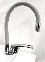 Смеситель Кухня Lemen шар d40 боковой (LB 91477 М9) на гайке молочный гусак