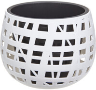 Кашпо ХАОС d-175мм 1,5л с вставкой Белый ("М-пластика") (М 3141)