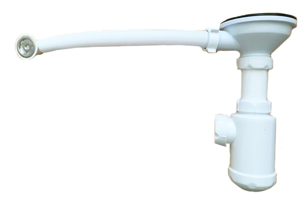  АВ-1057/1 Сифон бутылочный 3 1/2 с круглым переливом для ГРАНИТНЫХ моек ***СНЯТО