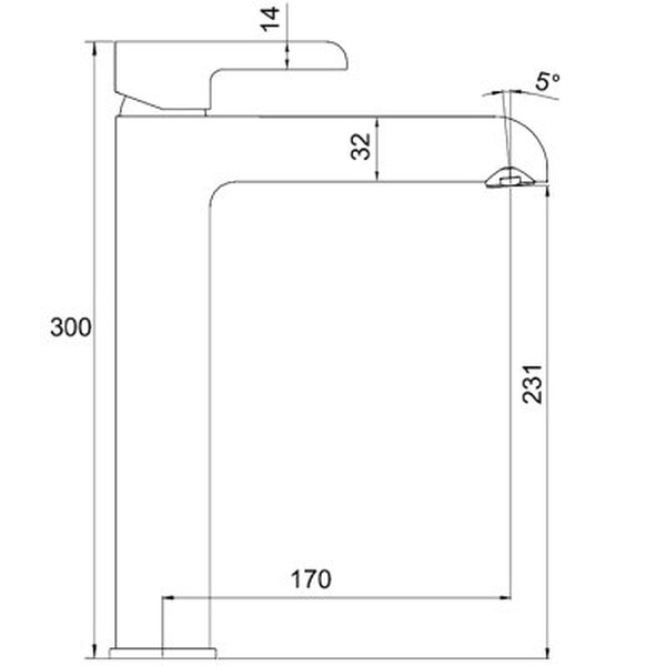 G1003-16 Смеситель тюльпан GAPPO высокий (черный)