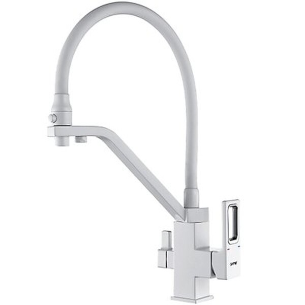G4317-8 Cмеситель Кухня GAPPO d-35 c подключением фильтра питьевой воды (белый)