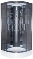 Душ. кабина ER570917-C24-RUS 900*900*2100см, зад стенка зеркальная ст.тон. 4 мм г/м низ.под. проф.чер. 