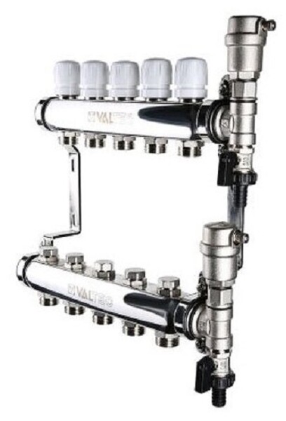 Коллекторная группа НЕРЖ VALTEC, в сборе, 1"х7 вых. VTc.588.EMNX.0607