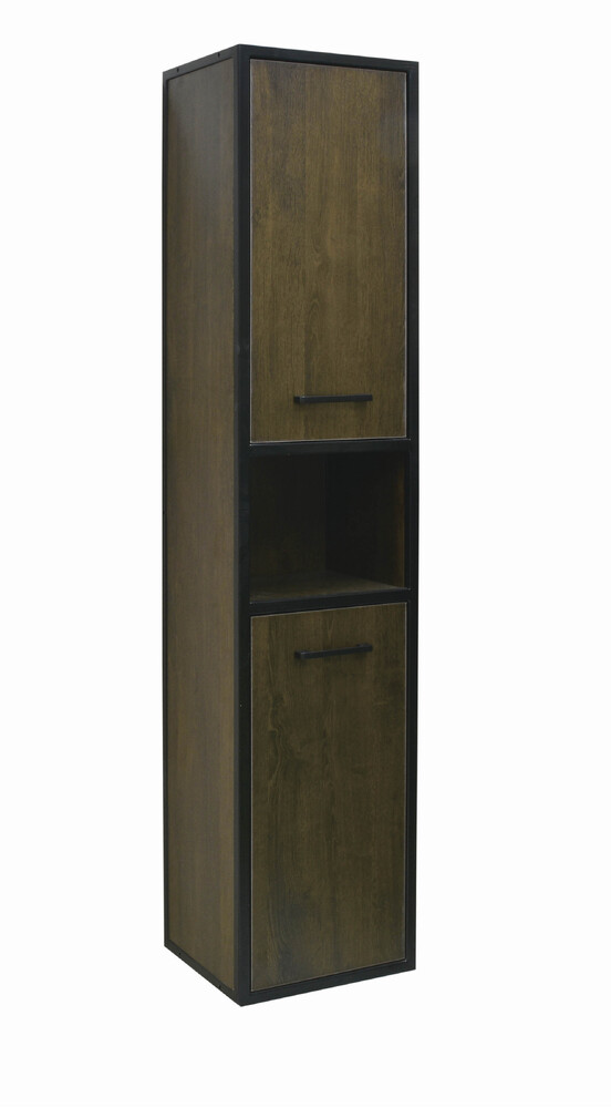 Пенал SANTREK HOME "Лофт" подвесной дуб тёмный 2 двери 340х1600х300