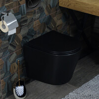 800-310302MB Унитаз подвесной безободковый 480х360х365 MELANA матовый чёрный