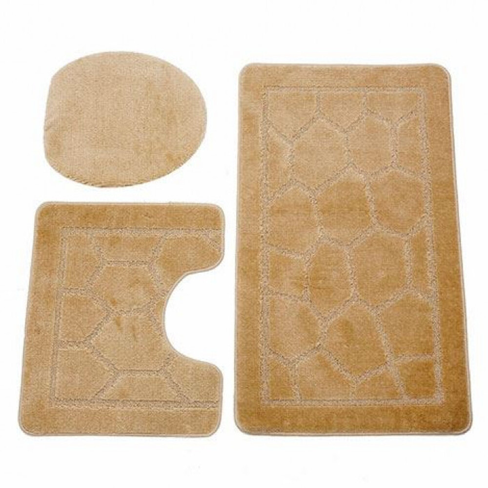 Коврик д/ванны 3 предм. ZALEL 55*85- бежевый Турция