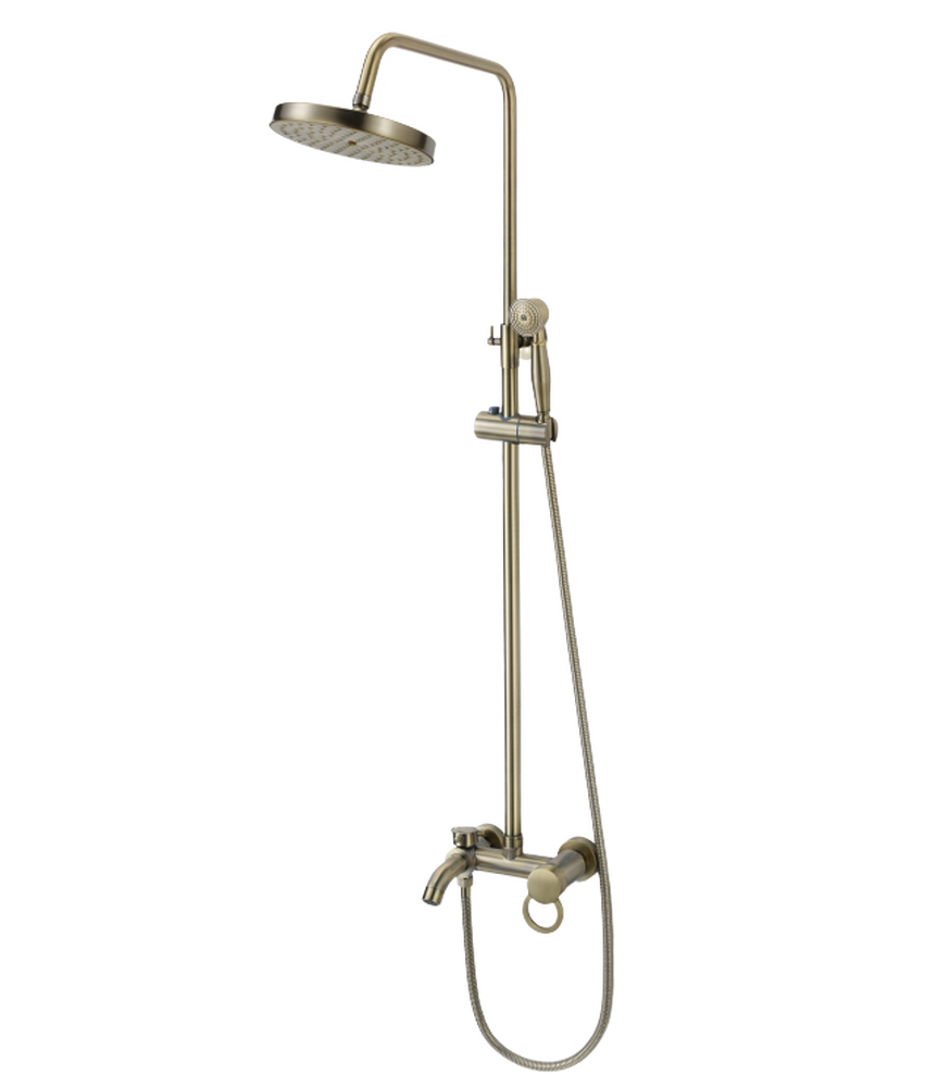 FM2407C Смеситель с душевой стойкой Fmark шар.d 40 Бронза