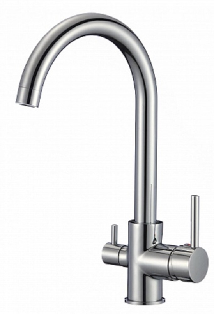 S-L1802 Смеситель Кухня SAVOL с фильтром питьевой воды шар. d=35, на гайке Хром ***