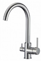 S-L1802 Смеситель Кухня SAVOL с фильтром питьевой воды шар. d=35, на гайке Хром ***