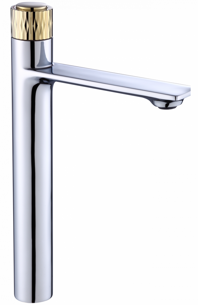 S-601810GAB Смеситель Тюльпан SAVOL шар.d 25 ВЫСОКИЙ. на гайке, Хром/Золото *** 