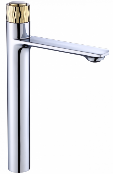 S-601810GAB Смеситель Тюльпан SAVOL шар.d 25 ВЫСОКИЙ. на гайке, Хром/Золото *** 