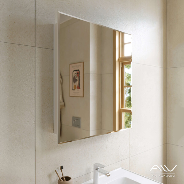 Шкаф зеркальный "Paris -70" белый Alavann