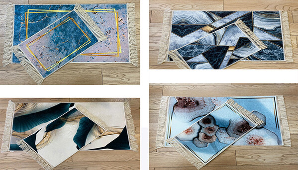 Коврик универс. 2 предм. DECORATIVE цифровая печать 55х85 с бахромой, ПРЯМОУГОЛЬНЫЕ цв.микс