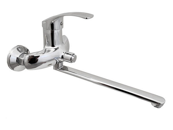 Смеситель Ванна Lemen D40 с длинным изливом,переключатель в корпусе-кнопка(цинк) LB-2002