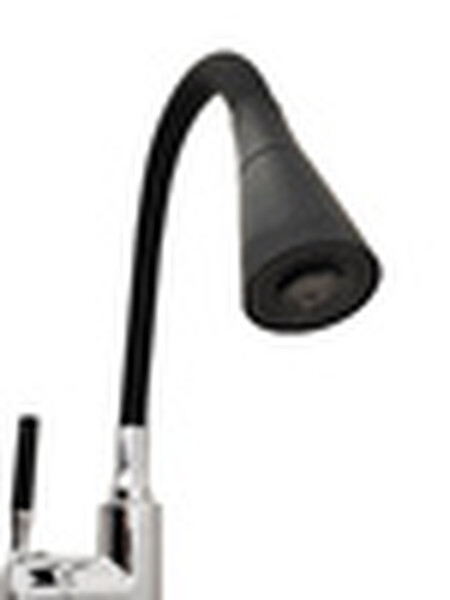 Смеситель Кухня Lemen D35 (черный гибкий излив,лейка-аэратор,гайка,цинк) LA-9022E 