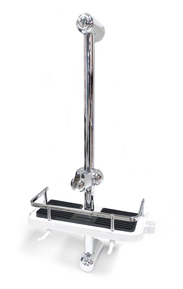 Стойка душевая  SANTREK AQUA-1602 (высота 600мм) с полочкой