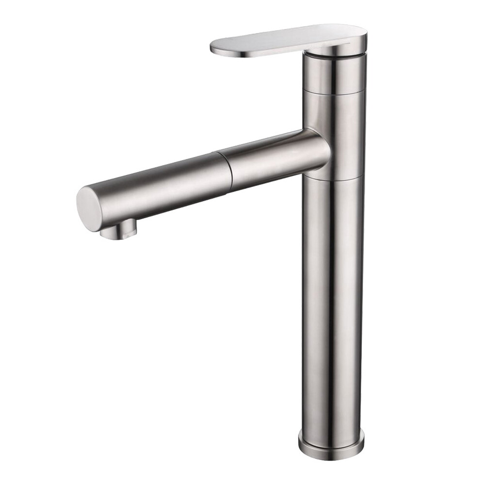 F610303 Stello Смеситель д/кухни нерж.сталь, однорычажный, САТИН, вытяжной излив MLN ***