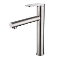 F610303 Stello Смеситель д/кухни нерж.сталь, однорычажный, САТИН, вытяжной излив MLN ***