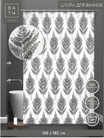 Штора для ванн BATH 180*180 Fur-tree ( black) ch21037 (176)