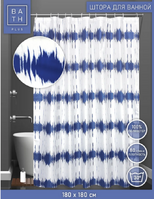 Штора для ванн BATH 180*180 Trend (blue) ch21018-1 (173)