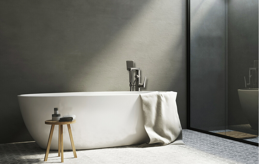 LM3744GM Bronx Смеситель для ванны напольный, графит LEMARK