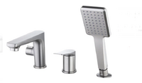 LM3745GM Bronx Смеситель для ванны встраиваемый, на 3 отверстия, с аксессуарами, графит LEMARK