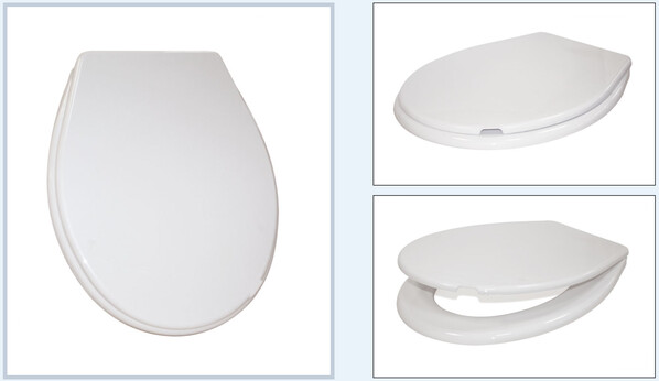 Сиденье д/унитаза унив. ОРИО К(E)-01 белое ПЕРВАЯ ЦЕНА !!!!!!!   (377х445мм ,  межосевое 160мм)