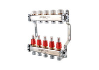 Блок коллекторов VALTEC,с расходомерами 1"х10 вых Евроконус 3/4 (VTc.584.EMNX.0610)