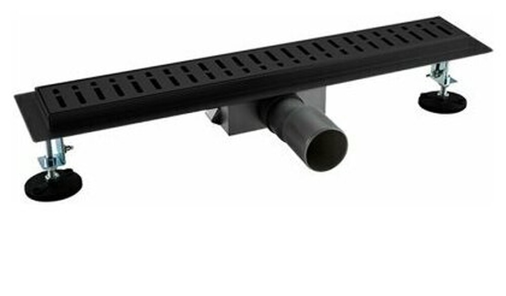 G88007-36 Трап-лоток GAPPO нерж 70*800мм (горизонтальный выпуск,ф40) (черный)  сухой затвор и гидрозатвор