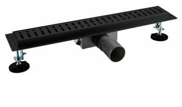 G88007-36 Трап-лоток GAPPO нерж 70*800мм (горизонтальный выпуск,ф40) (черный)  сухой затвор и гидрозатвор