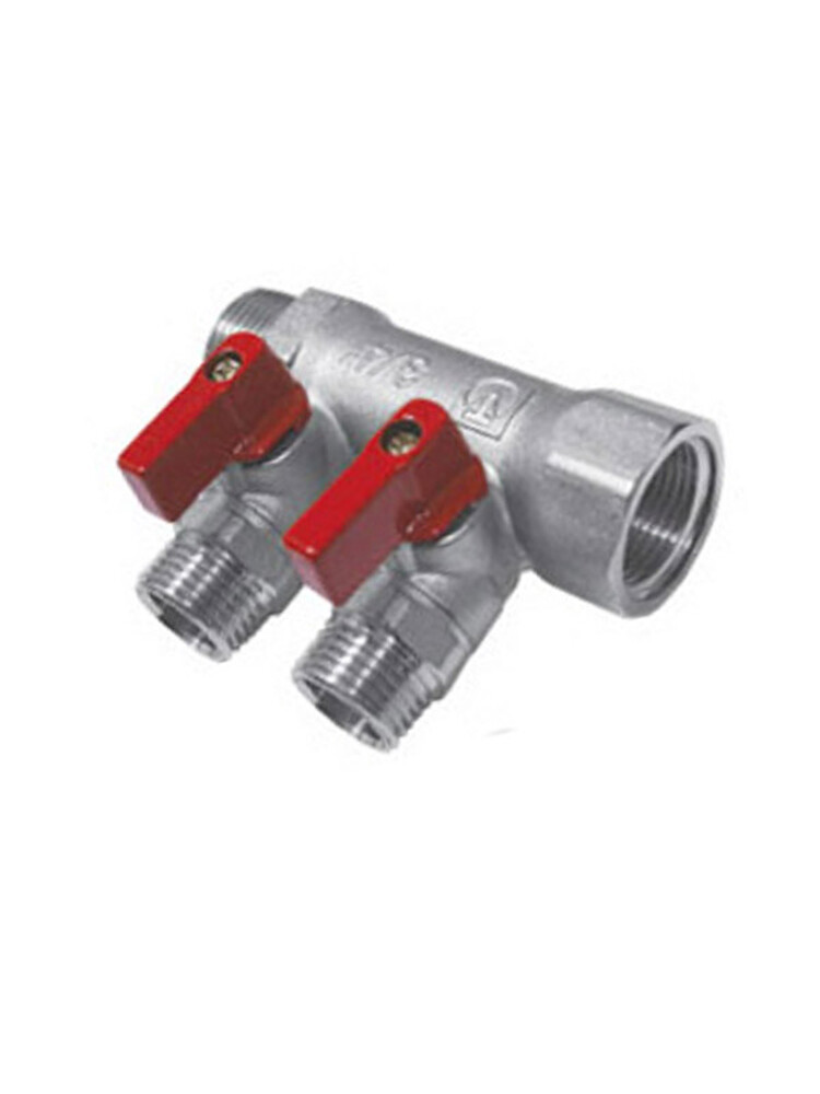 Коллектор 3/4 2 выхода с кранами 1/2 ш VALTEС (VTс.580.N.0502)