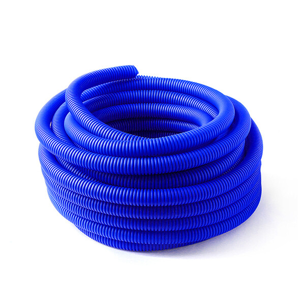Гофра защитная ф20/18 для труб PEX и PE-RT диаметром ф16 СИНЯЯ (50 м) РТП