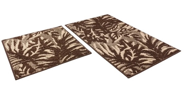Коврик д/ванны 2 предм. SHAHINTEX LOOP ITALIANO 50*80 + 50*50 «джунгли» шоколадный 37