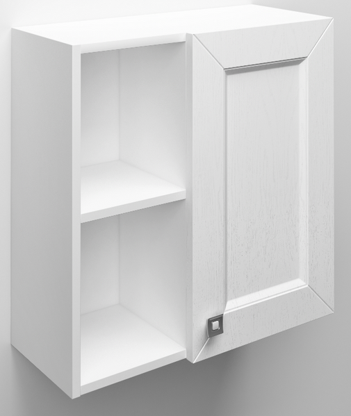 Шкаф подвесной SANTREK HOME "Гранд-50/40" (Белый ясень софт) с НИШЕЙ Правый 500х400х200