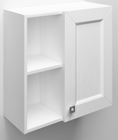 Шкаф подвесной SANTREK HOME "Гранд-50/50" (Белый глянец) с НИШЕЙ Правый 500х500х200