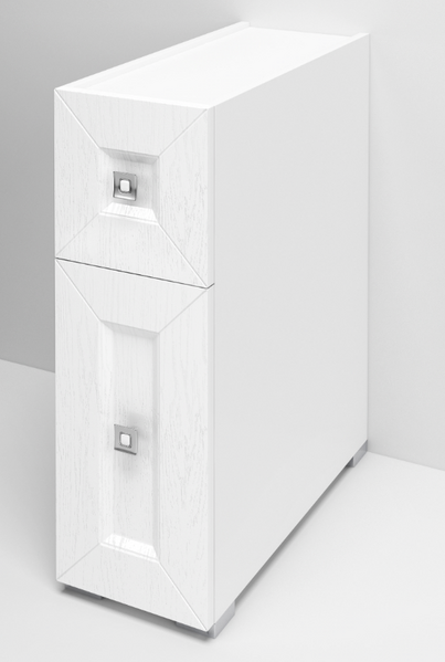 Шкаф притуалетный SANTREK HOME "Гранд-20/60" (Белый ясень софт) 2 ящика 200х600х470 *