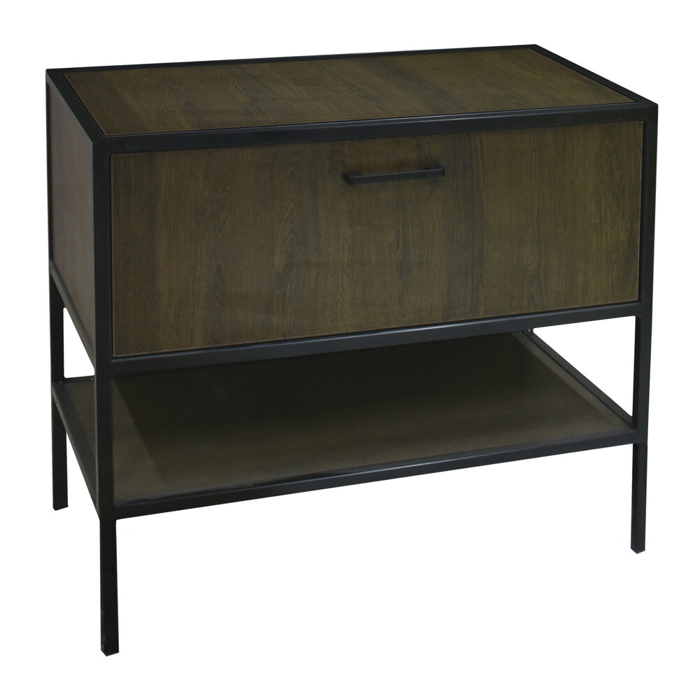 Подстолье SANTREK HOME "Лофт" 1 ящик на ножках дуб тёмный под накладной умывальник 900х900х450 АКЦИЯ  !!!!