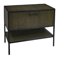 Подстолье SANTREK HOME "Лофт" 1 ящик на ножках дуб тёмный под накладной умывальник 900х900х450 АКЦИЯ  !!!!