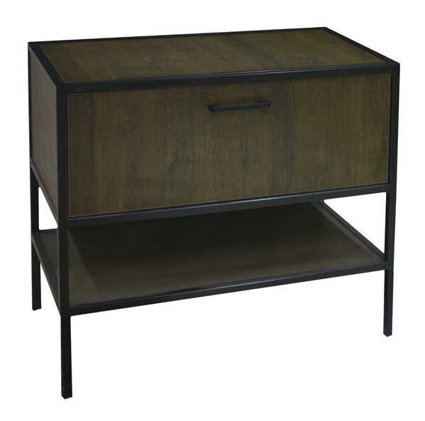 Подстолье SANTREK HOME "Лофт" 1 ящик на ножках дуб тёмный под накладной умывальник 900х900х450 АКЦИЯ  !!!!