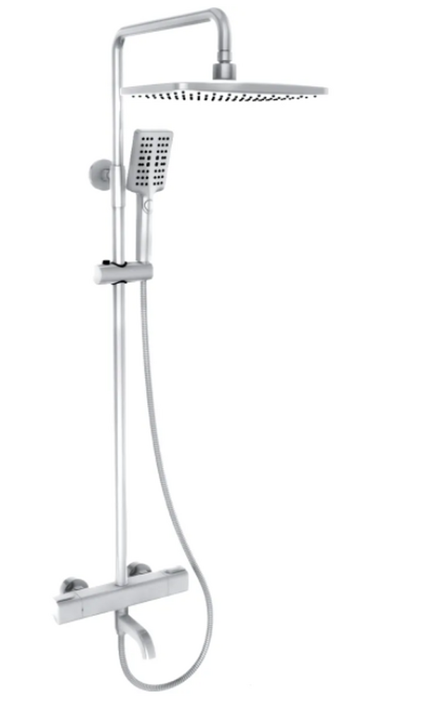 G2491-8 Душевая система GAPPO с термостатом, верхним душем, смесителем (белый)
