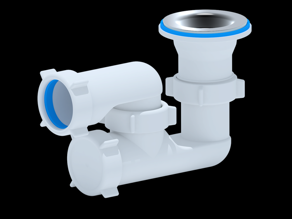 E210 Сифон АНИ Пласт для душ. поддона 1 1/2"*40 регулируемый