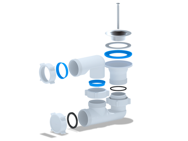 E210 Сифон АНИ Пласт для душ. поддона 1 1/2"*40 регулируемый