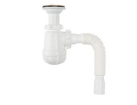 S4015-30-MR Сифон для умывальника 1 1/4" клик-клак Aquant (донный клапан с отв. перелива) с гибкой трубой 40х40/50