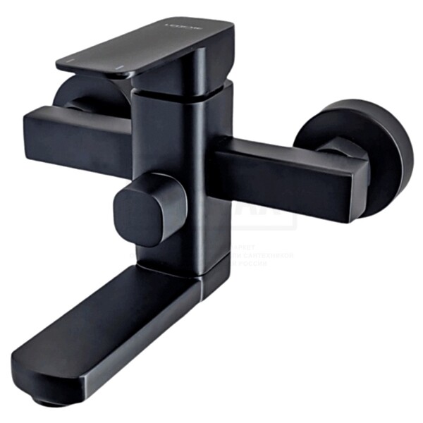  3233B Смеситель Ванна LEDEME шар d35 корот излив (черный)