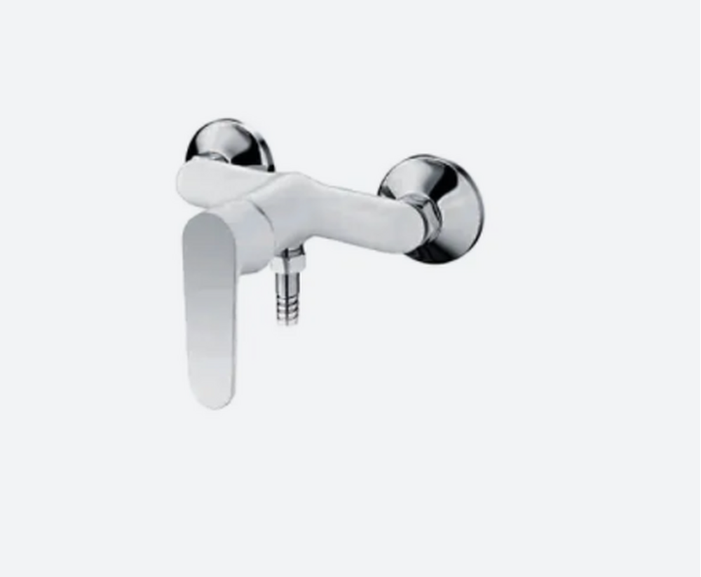  2077W Смеситель Ванна Душ LEDEME шар d35 (белый/хром)