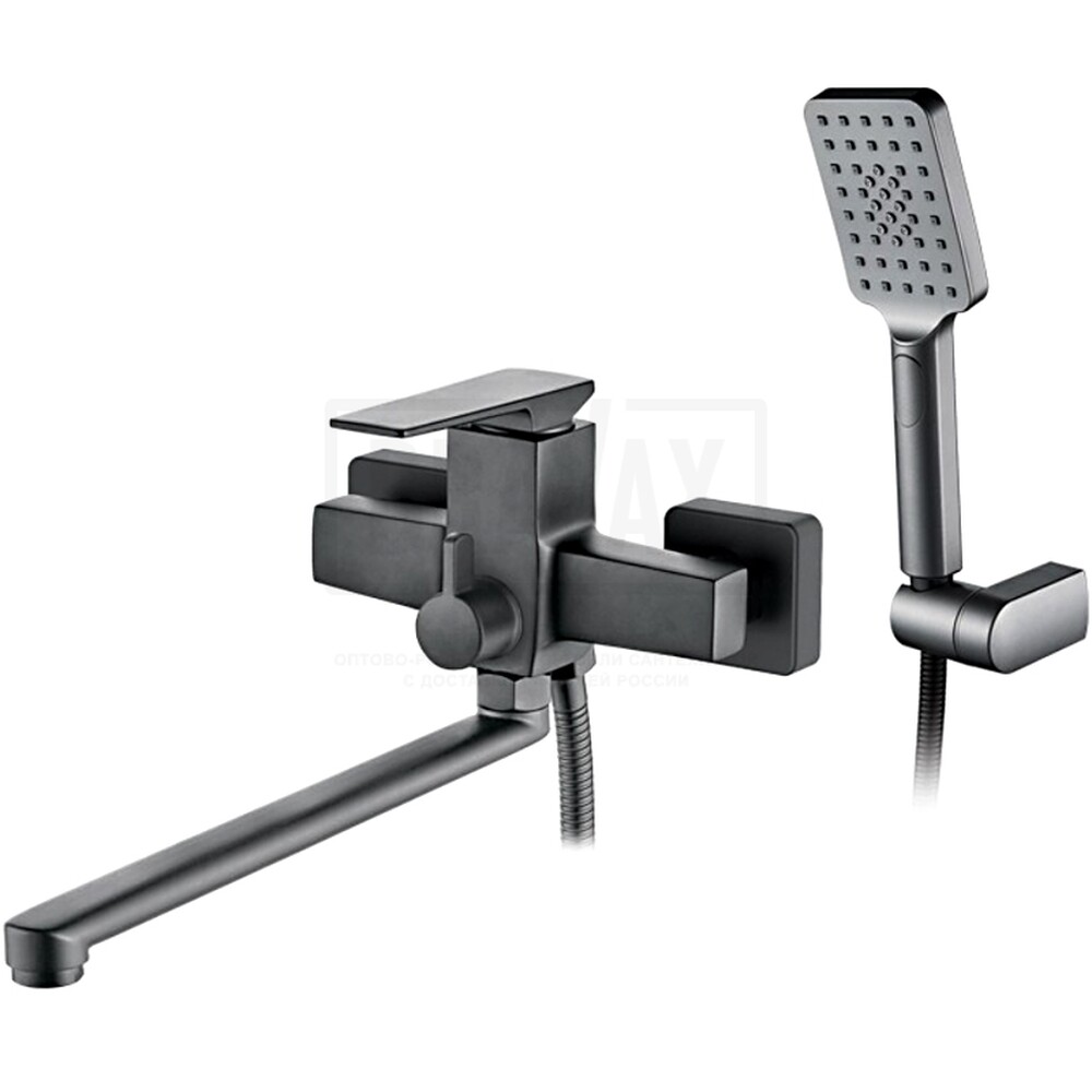 2278U Смеситель Ванна LEDEME шар d35 дл излив (графит)